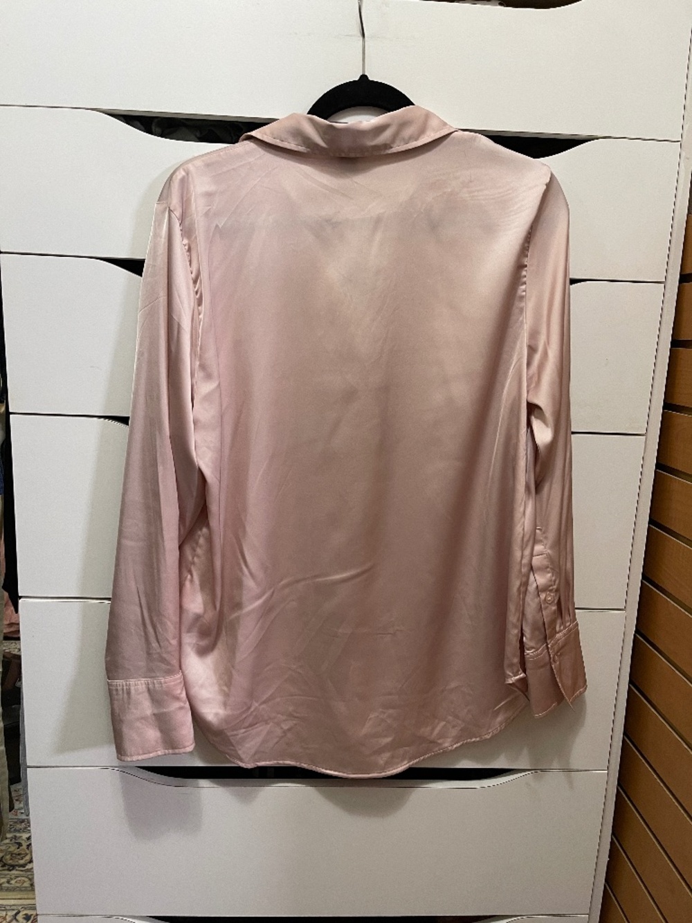 H&M satin rose pink shirt women L - Picture 4 of 5